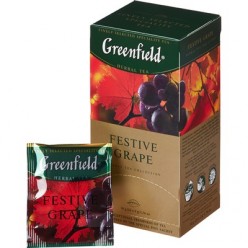 Чай GREENFIELD FESTIVE GRAPE (ТРАВЯНОЙ ЧАЙ С ВИНОГРАДОМ), 25 ПАК. X 2 Г